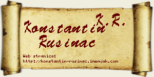Konstantin Rusinac vizit kartica